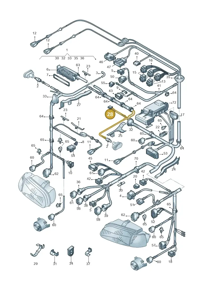 171971835A — Volkswagen LUPO/3L TDI (2003-2005) diagram 231971150, position 28