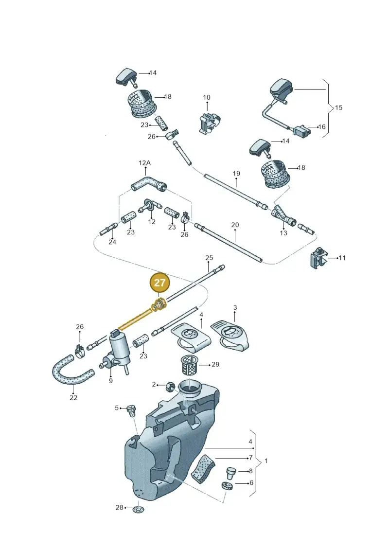 171971913 — Volkswagen Caddy combi./del.van (1998-2005) diagram 121955250, position 27