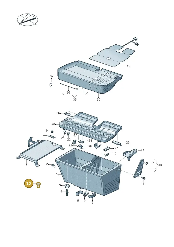 171971913 — Volkswagen Caravelle (2019-2024) diagram 861881100, position 12
