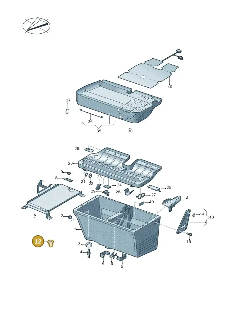 171971913 — Volkswagen Caravelle (2019-2024) diagram 861881100, position 12