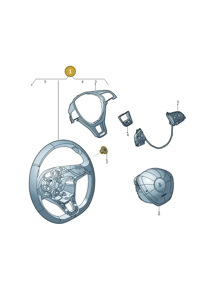 17A419091EE74 — Volkswagen Jetta 1.4 (2017-2024) diagram 833419020, position 1