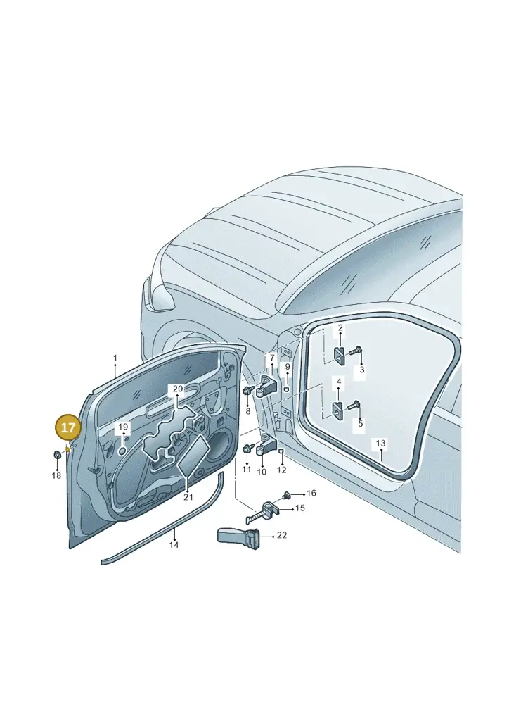 17A837111 — Volkswagen Sagitar 1.2T (2018-) diagram 590831000, position 17