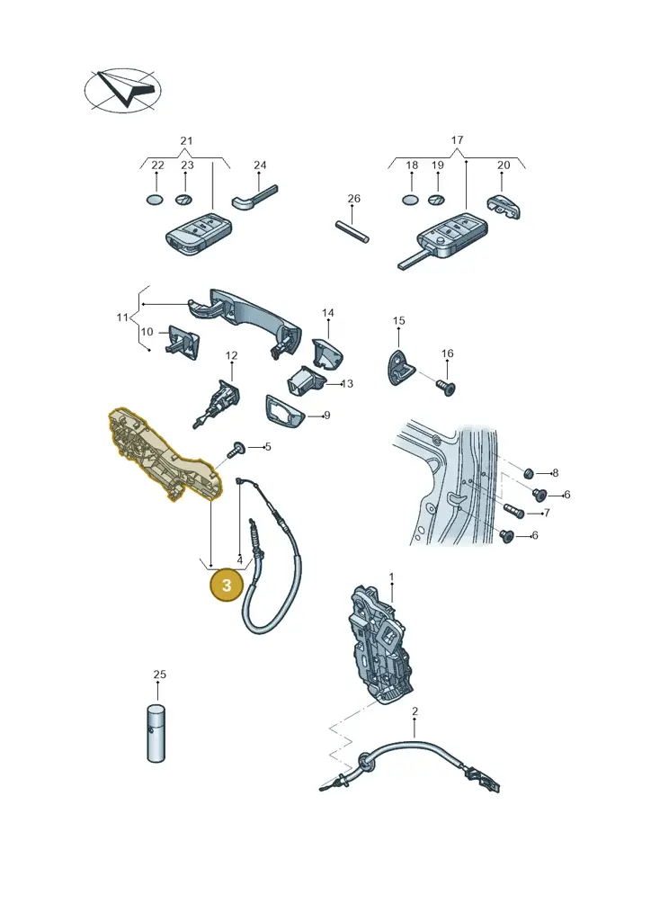 17A837812E — Volkswagen Jetta 1.4 (2017-2024) diagram 431837000, position 3