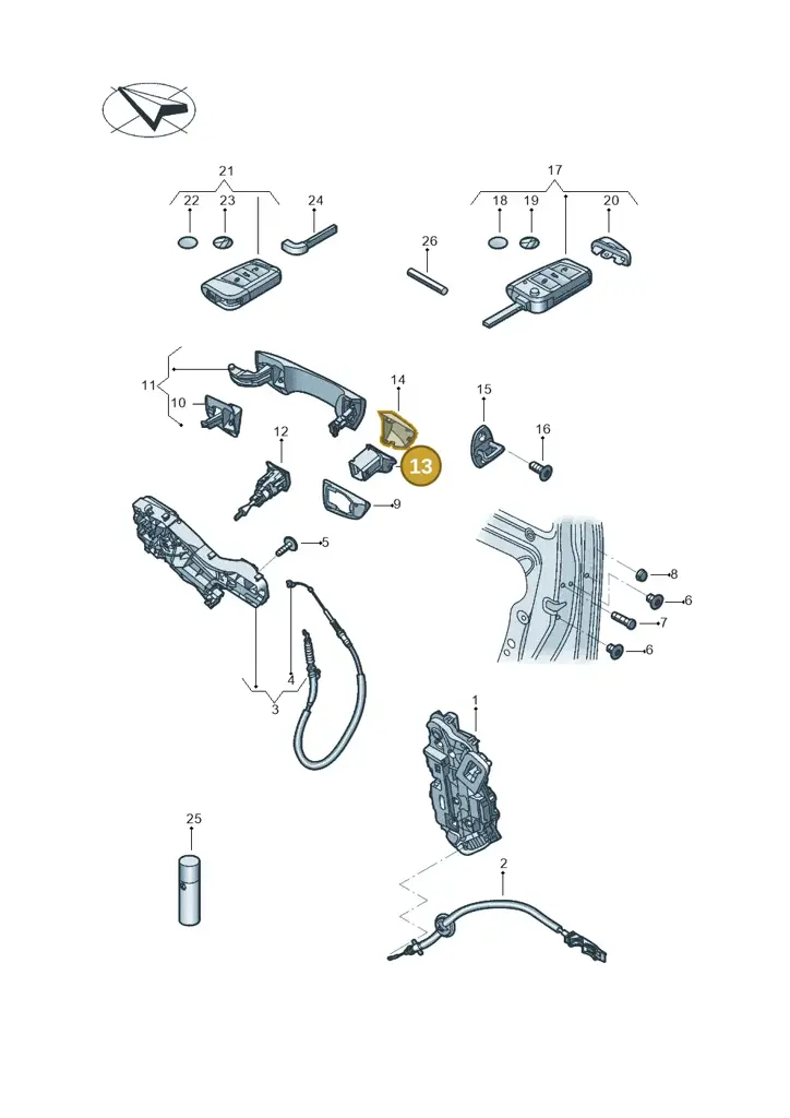 17A839168 — Volkswagen Jetta 1.4 (2017-2024) diagram 431837000, position 13
