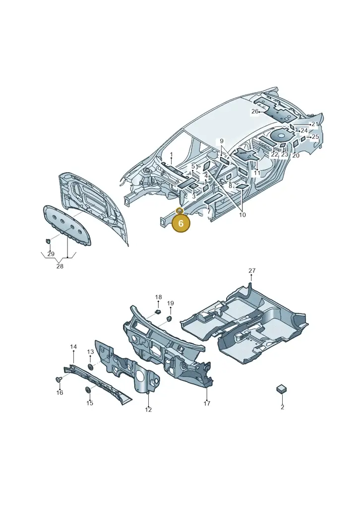 17A864725 — Volkswagen Sagitar 1.2T (2018-) diagram 431863200, position 6