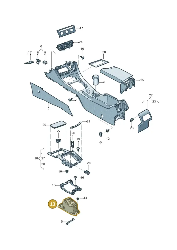 17A864761 — Volkswagen Jetta 1.4 (2017-2024) diagram 431863500, position 13
