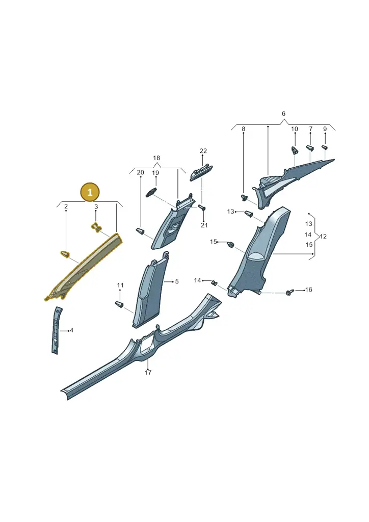 17A867234PRM5 — Volkswagen Jetta 1.4 (2017-2024) diagram 431867065, position 1