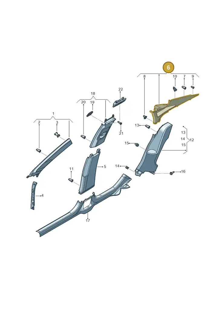 17A867288CRM5 — Volkswagen Jetta 1.4 (2017-2024) diagram 431867065, position 6