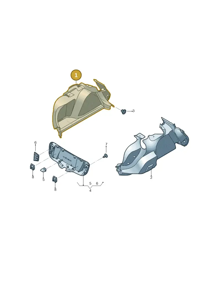 17A8674271BS — Volkswagen Jetta 1.4 (2017-2024) diagram 431867800, position 1