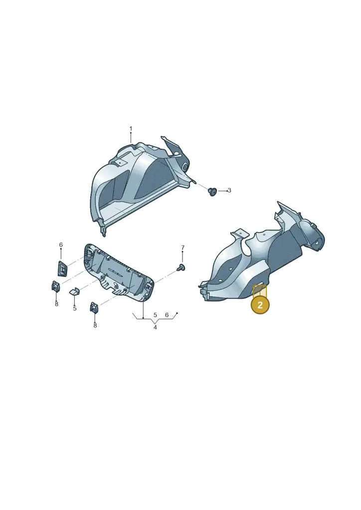 17A8674281BS — Volkswagen Jetta 1.4 (2017-2024) diagram 431867800, position 2
