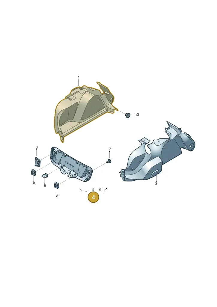17A86760582V — Volkswagen Jetta 1.4 (2017-2024) diagram 431867800, position 4