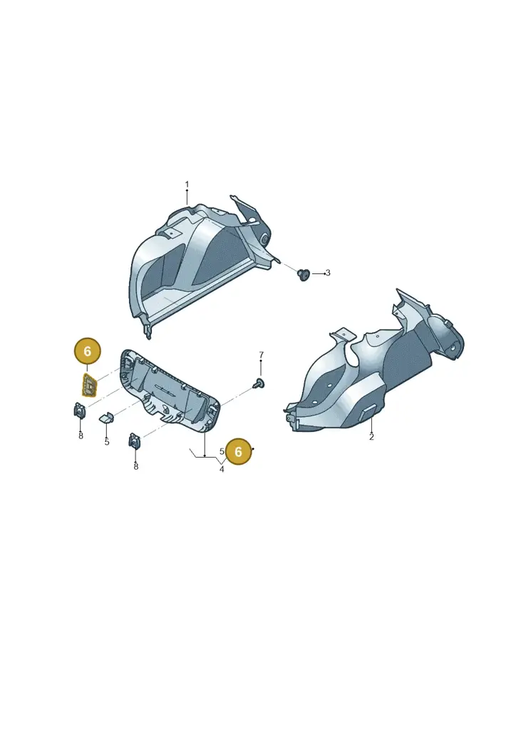 17A86765882V — Volkswagen Jetta 1.4 (2017-2024) diagram 431867800, position 6