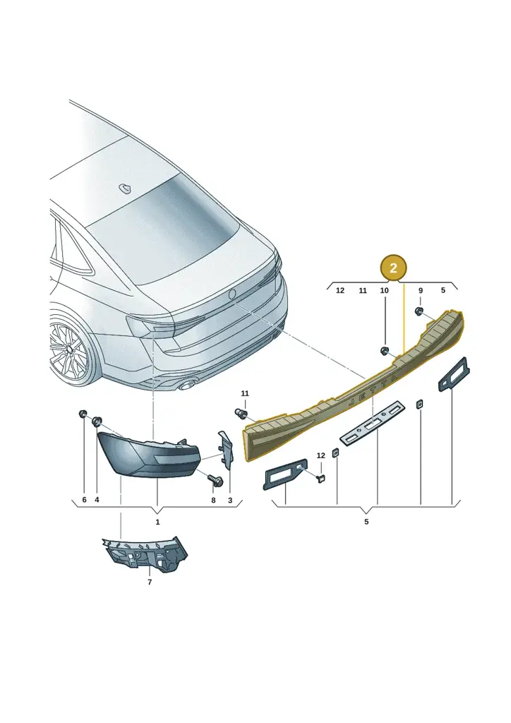 17A945093F — Volkswagen Jetta 1.4 (2017-2024) diagram 431945001, position 2