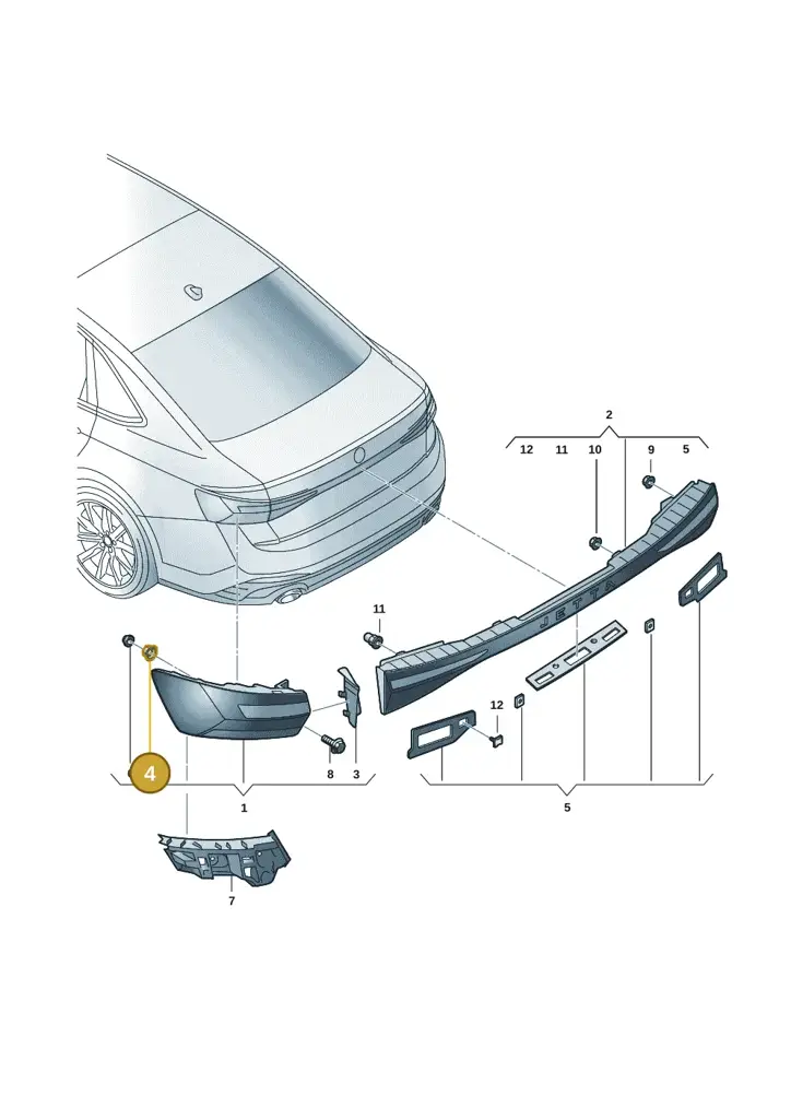 17A945167A — Volkswagen Jetta 1.4 (2017-2024) diagram 431945001, position 4