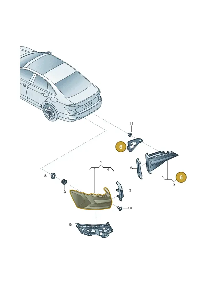 17A945197 — Volkswagen Jetta 1.4 (2017-2024) diagram 431945000, position 6