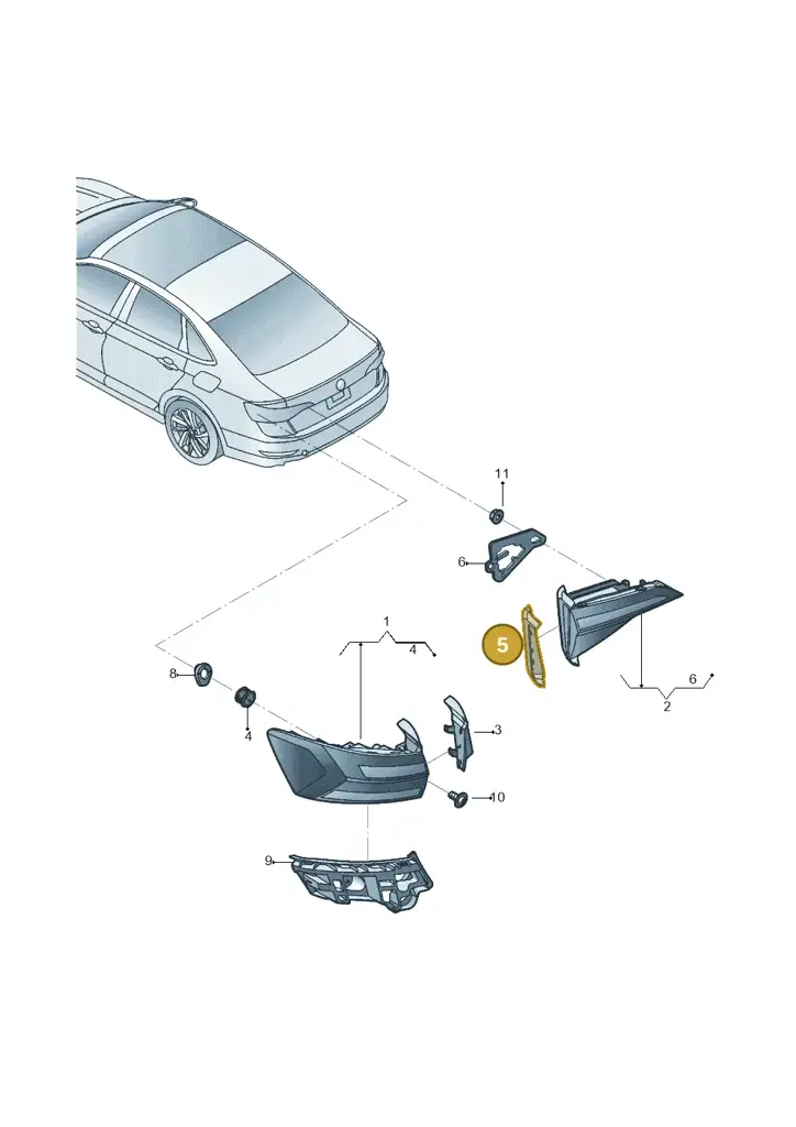 17A945310 — Volkswagen Jetta 1.4 (2017-2024) diagram 431945000, position 5