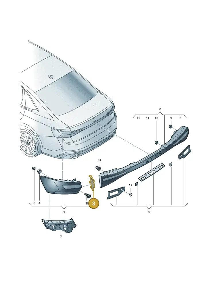 17A945311A — Volkswagen Jetta 1.4 (2017-2024) diagram 431945001, position 3