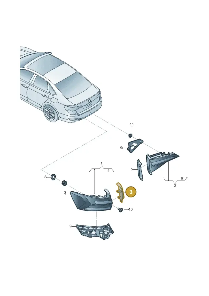 17A945311 — Volkswagen Jetta 1.4 (2017-2024) diagram 431945000, position 3