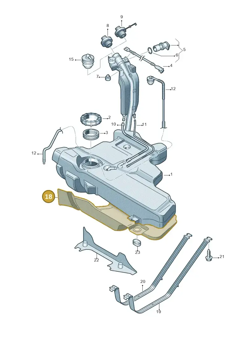 180201307 — Volkswagen New Lavida (2015-2022) diagram 203201050, position 18