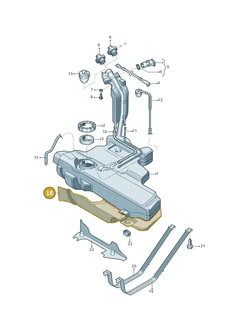 180201307 — Volkswagen C-Trek 1.5 (2016-) diagram 860201005, position 18