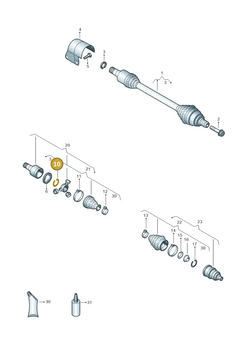 180407297 — Volkswagen Golf 1.4 BlueMotion (2014-2017) diagram 645407440, position 10