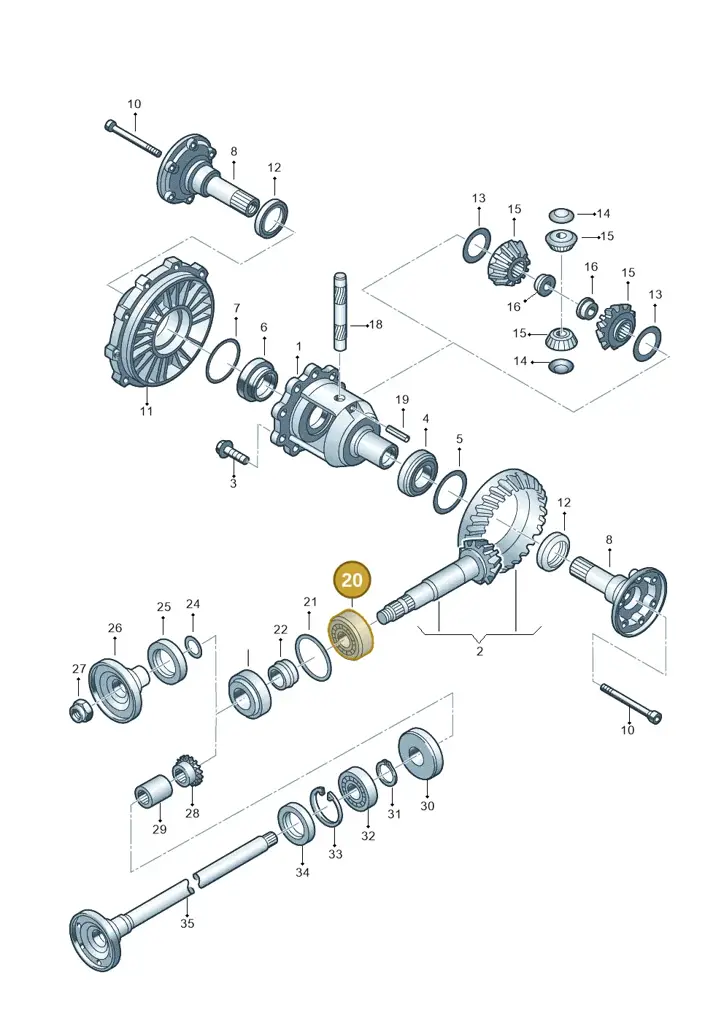 183525261 — Volkswagen Phaeton 4motion (2010-2016) diagram 195525300, position 20