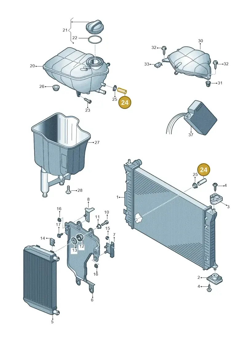 191121343 — Volkswagen PHAETON                08> (2007-) diagram 258121700, position 24