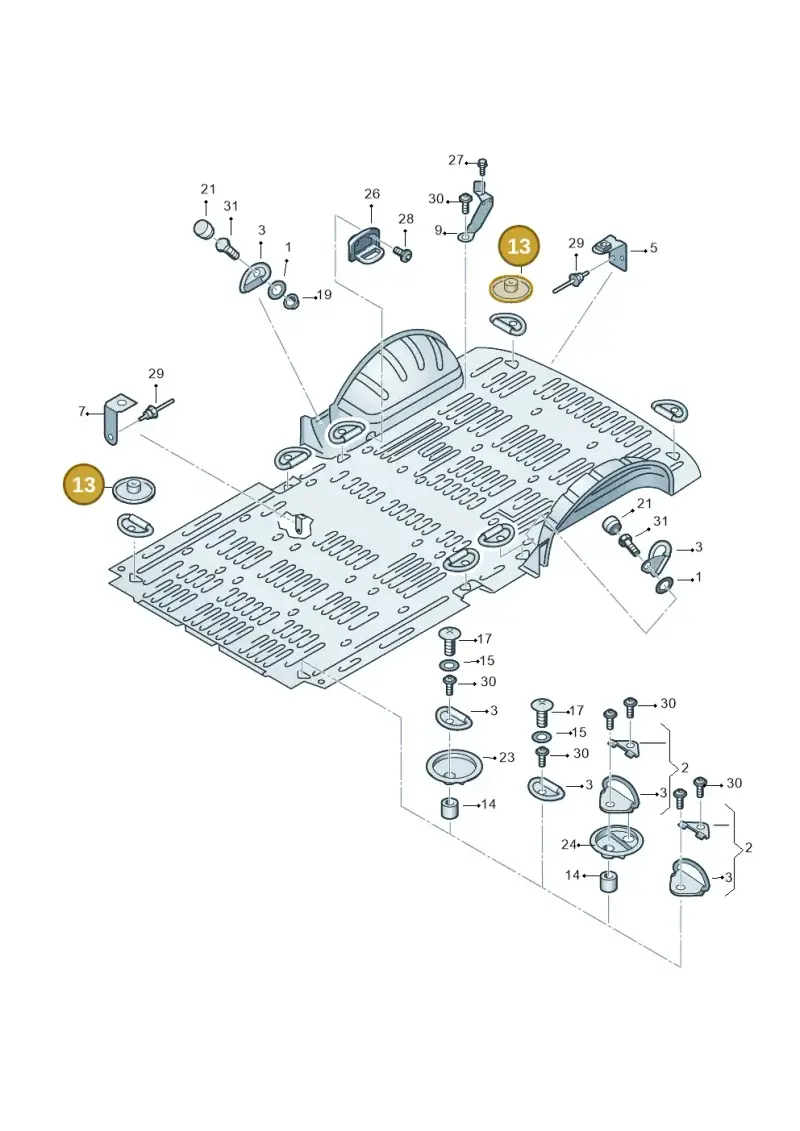 191807196 — Volkswagen Transp. caravelle (2011-2015) diagram 410801150, position 13