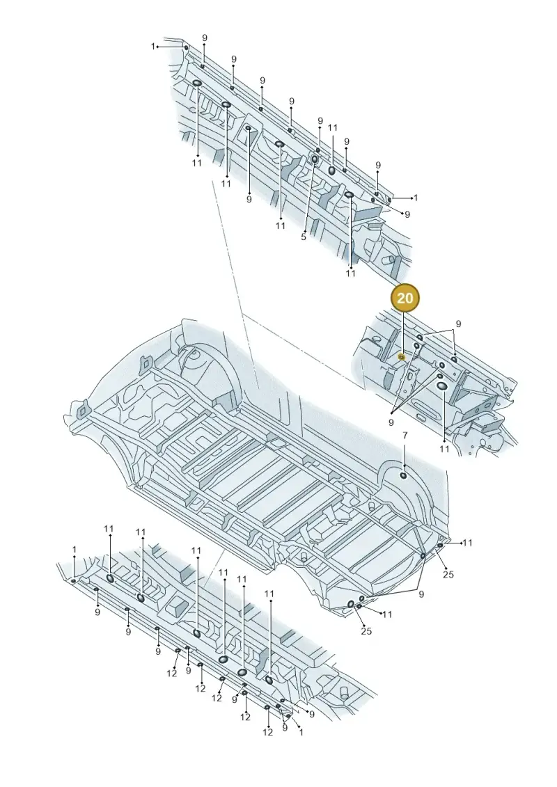 191807196 — Volkswagen California Camper (2011-2015) diagram 410803350, position 20