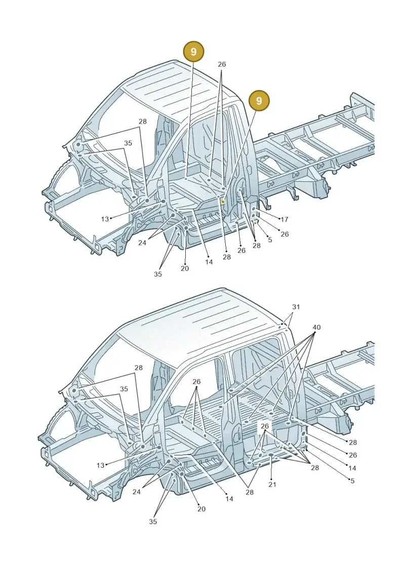 191807196 — Volkswagen Single-cab transp. (2019-2024) diagram 411803350, position 9