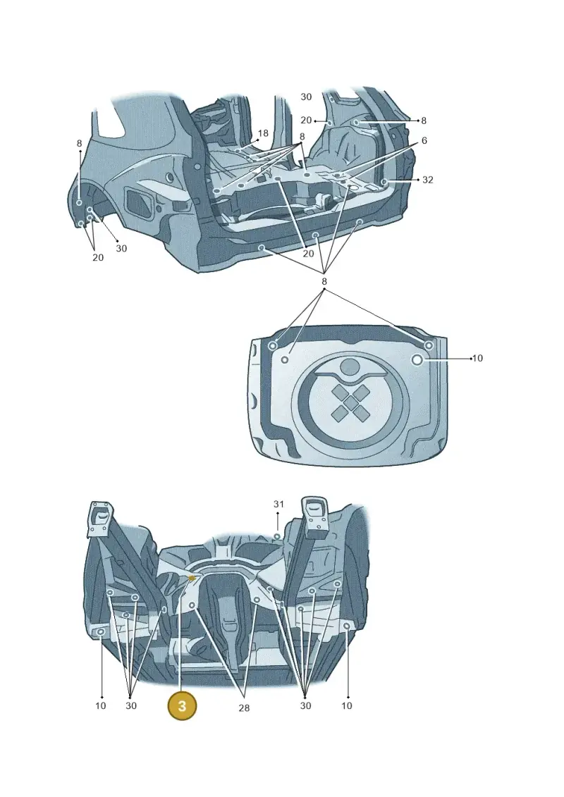 191807196 — Volkswagen Touareg BlueMotion (2014-2018) diagram 693803360, position 3