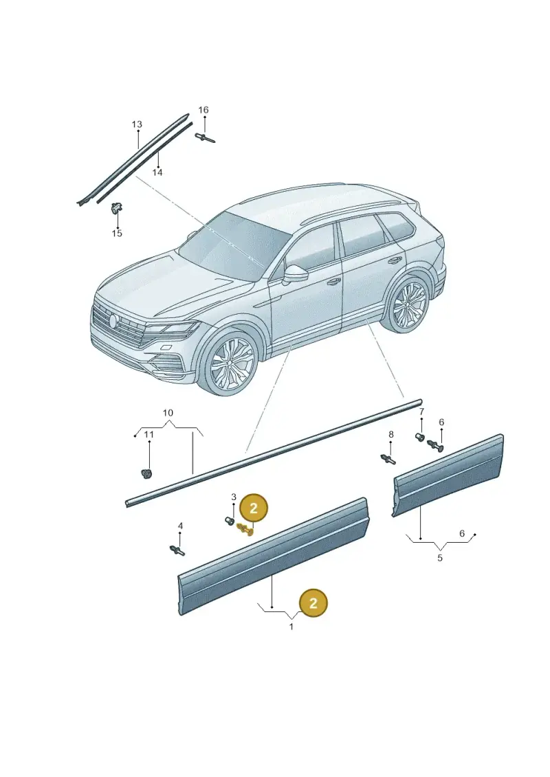 191853585A — Volkswagen Touareg (2017-2023) diagram 439853020, position 2