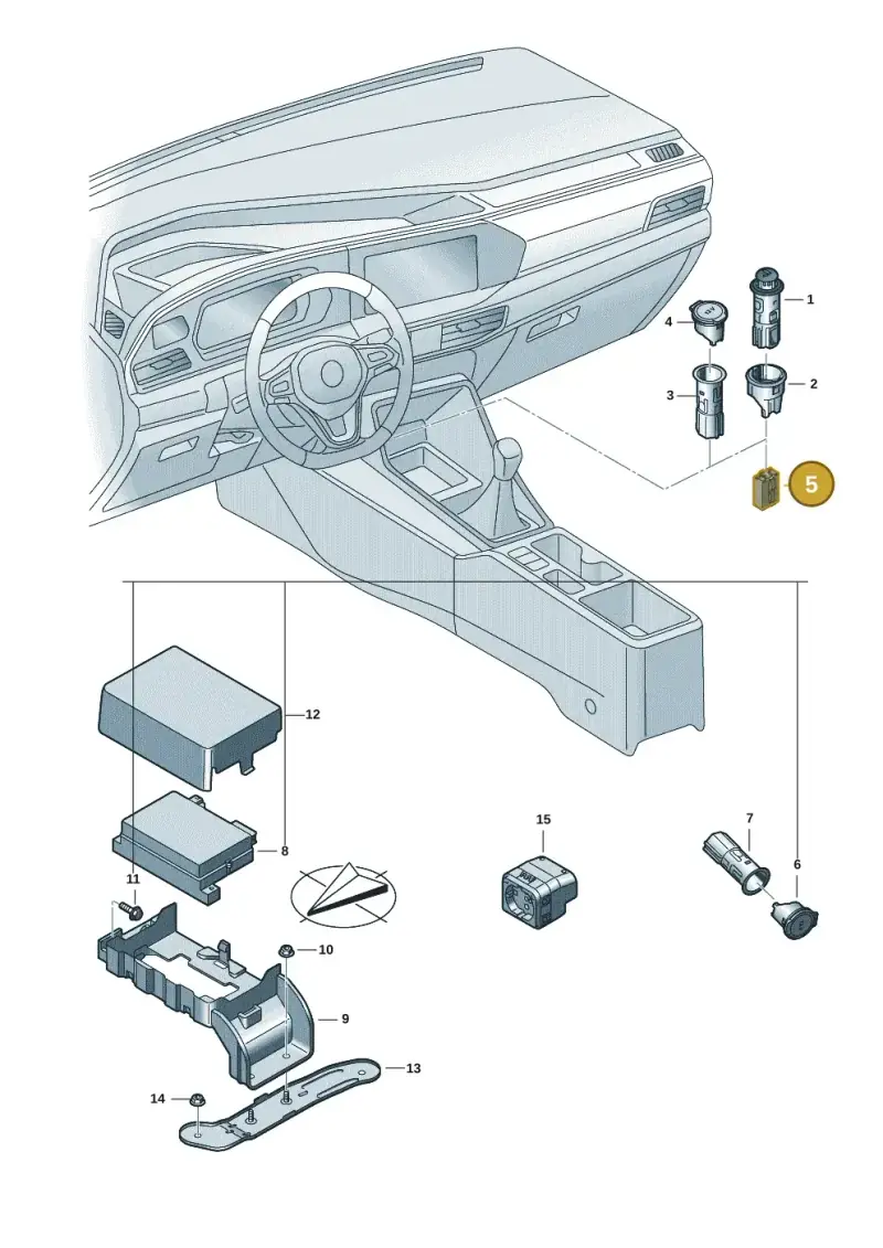 191919321 — Volkswagen Caddy Maxi Kombi (2020-2024) diagram 2ka919020, position 5