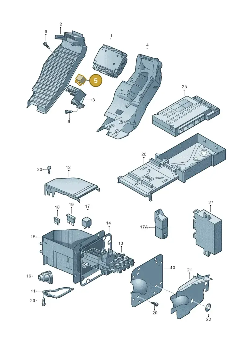 191927841 — Volkswagen Phaeton 4motion (2010-2016) diagram 258937000, position 5