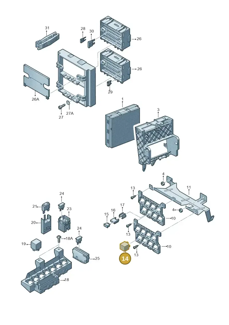 191927841 — Volkswagen Transp. caravelle (2009-2011) diagram 679937000, position 14