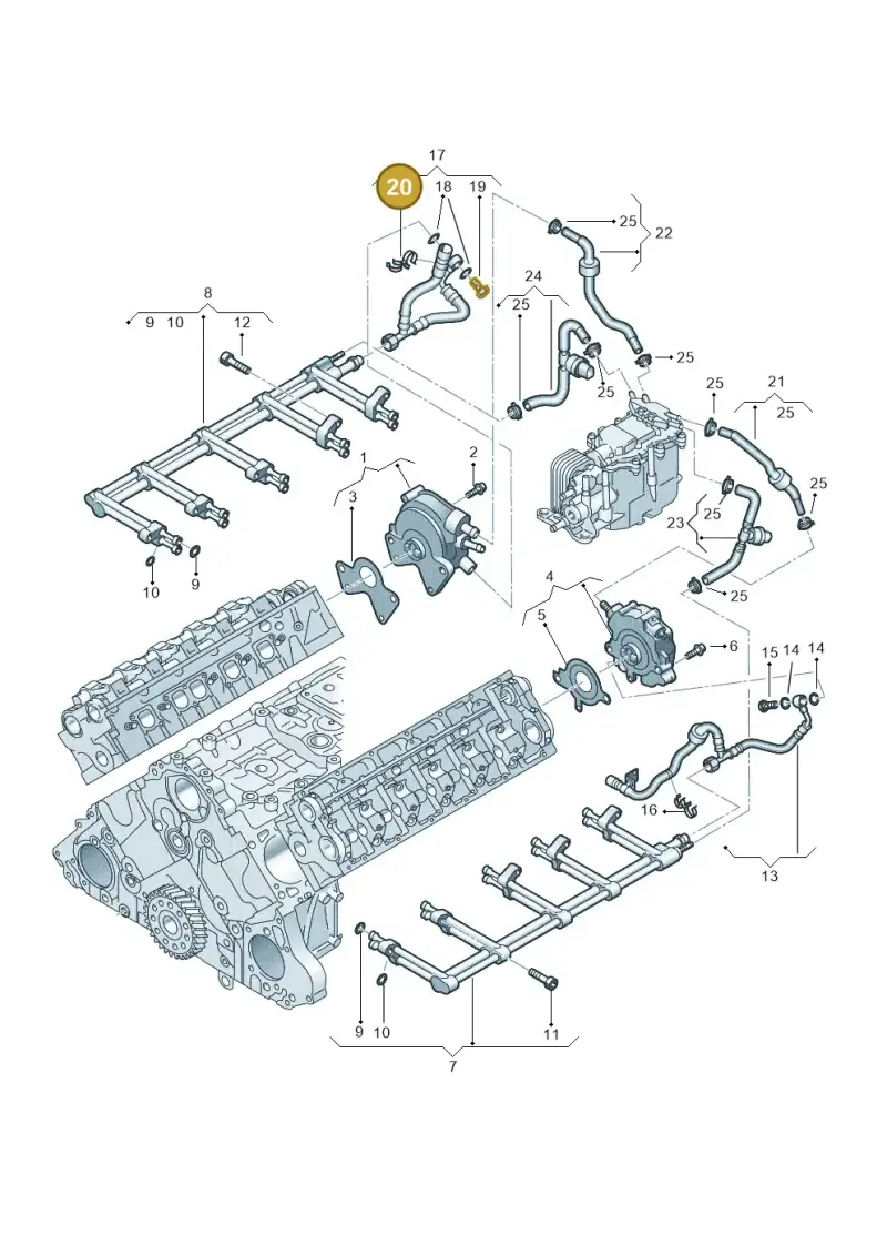 191955980 — Volkswagen Phaeton (lang) (2003-2006) diagram 274127700, position 20