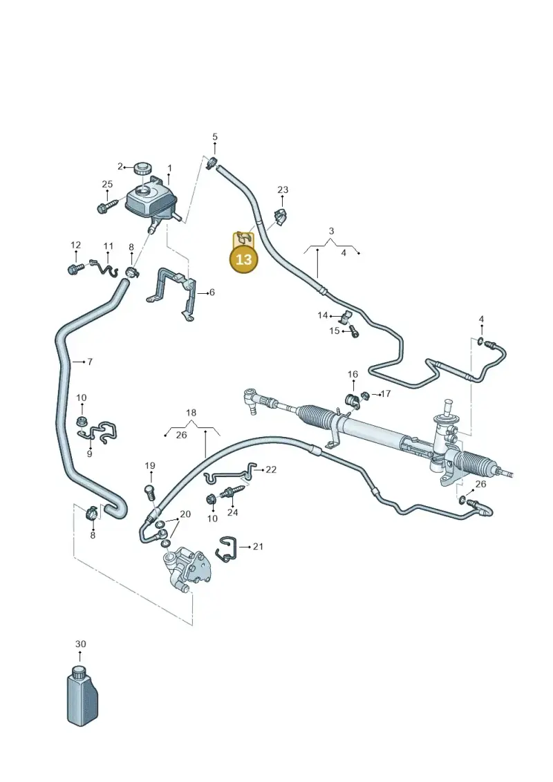191955980 — Volkswagen Caddy panel van (2008-2010) diagram 443422500, position 13