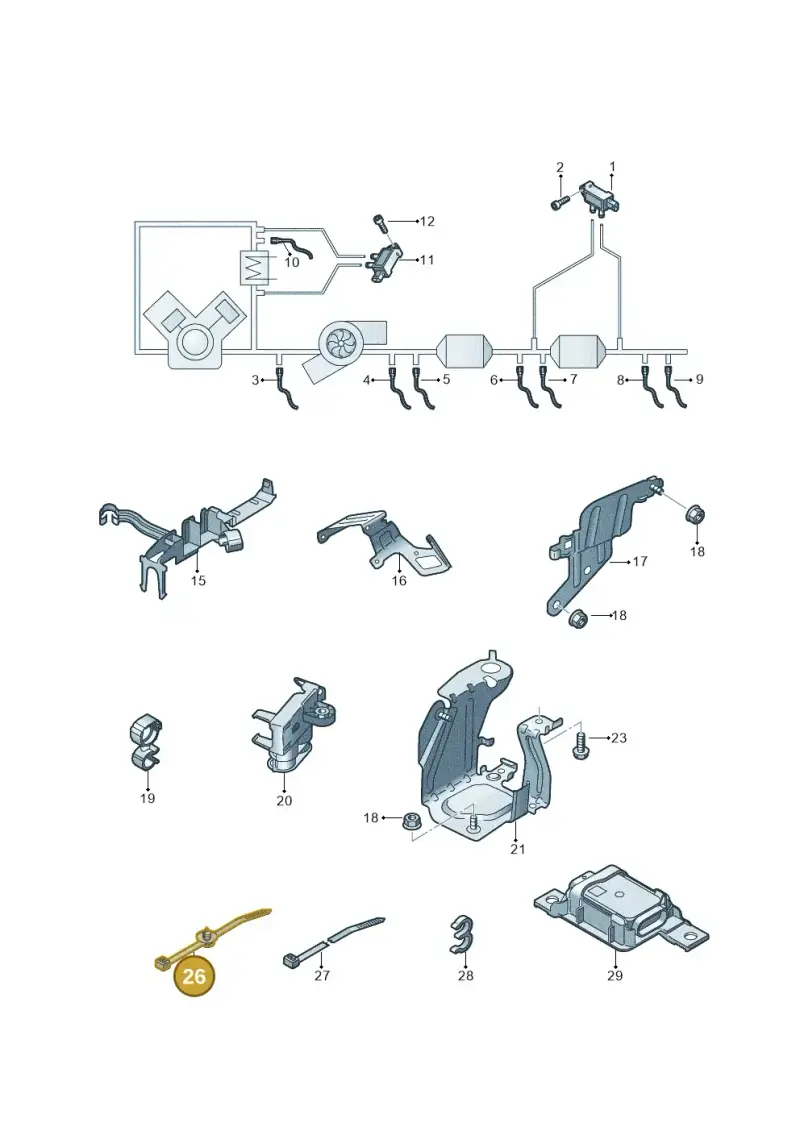 191971899 — Audi Q8 (2018-2025) diagram 429906100, position 26