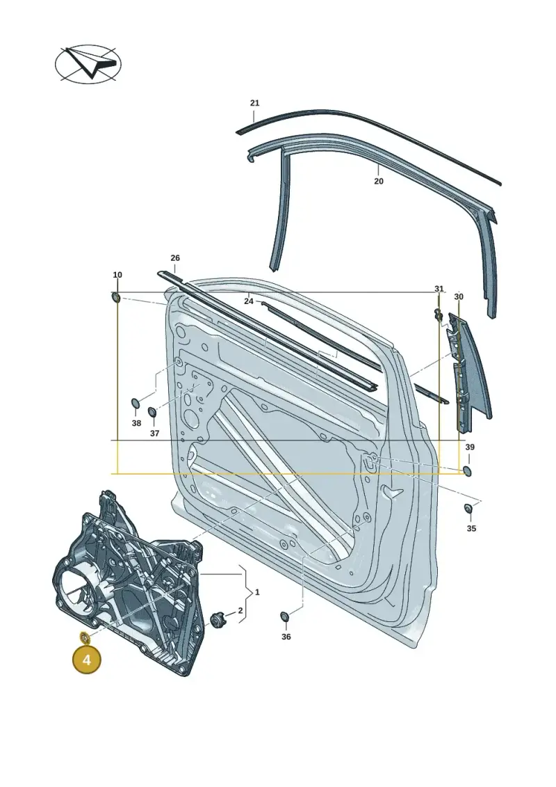 191971908 — Volkswagen Tiguan 2.0 (2023-) diagram 57x837500, position 4