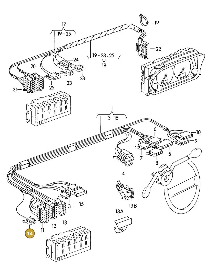 191972701 — Volkswagen GOLF CABRIO (2002-2002) diagram 121971840, position 14