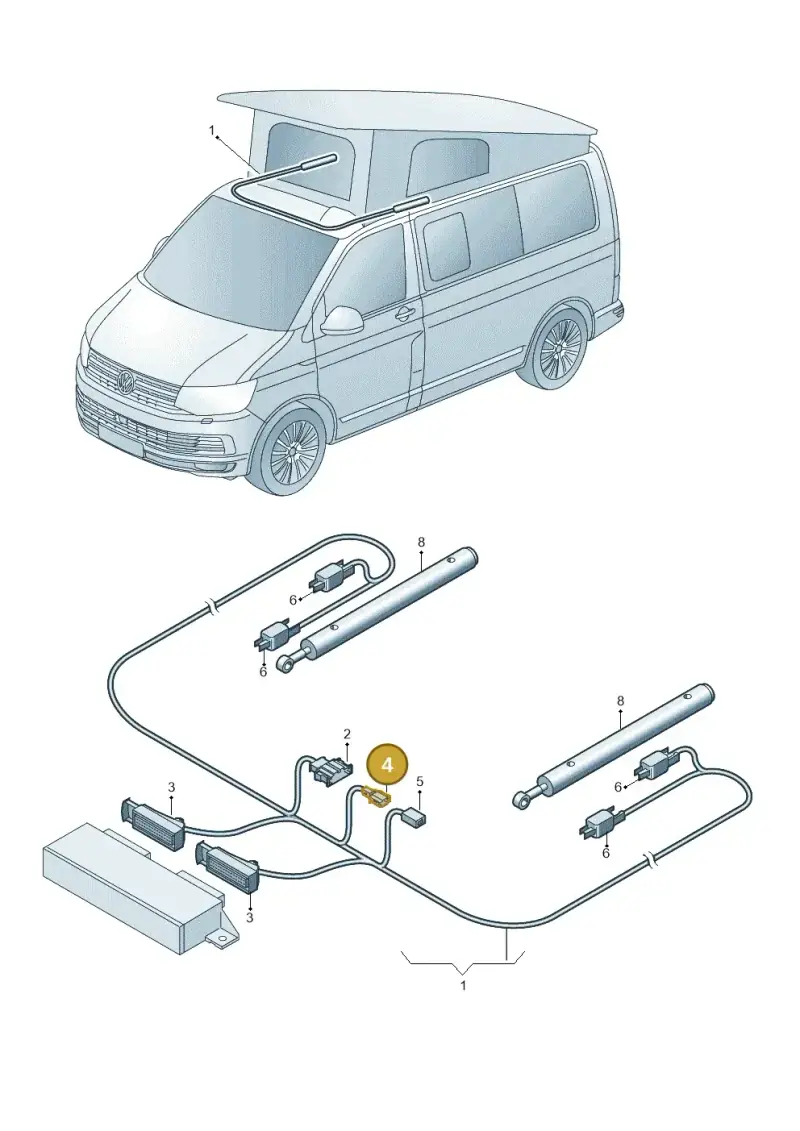 191972711 — Volkswagen Caravelle (2019-2024) diagram 871972067, position 4