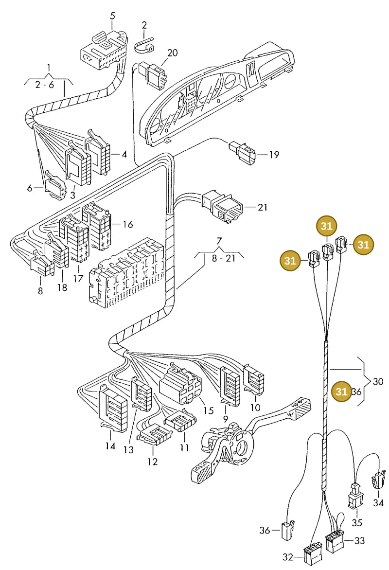 191972762 — Volkswagen TRANSPORTER SYNCRO (1996-2003) diagram 117971840, position 31