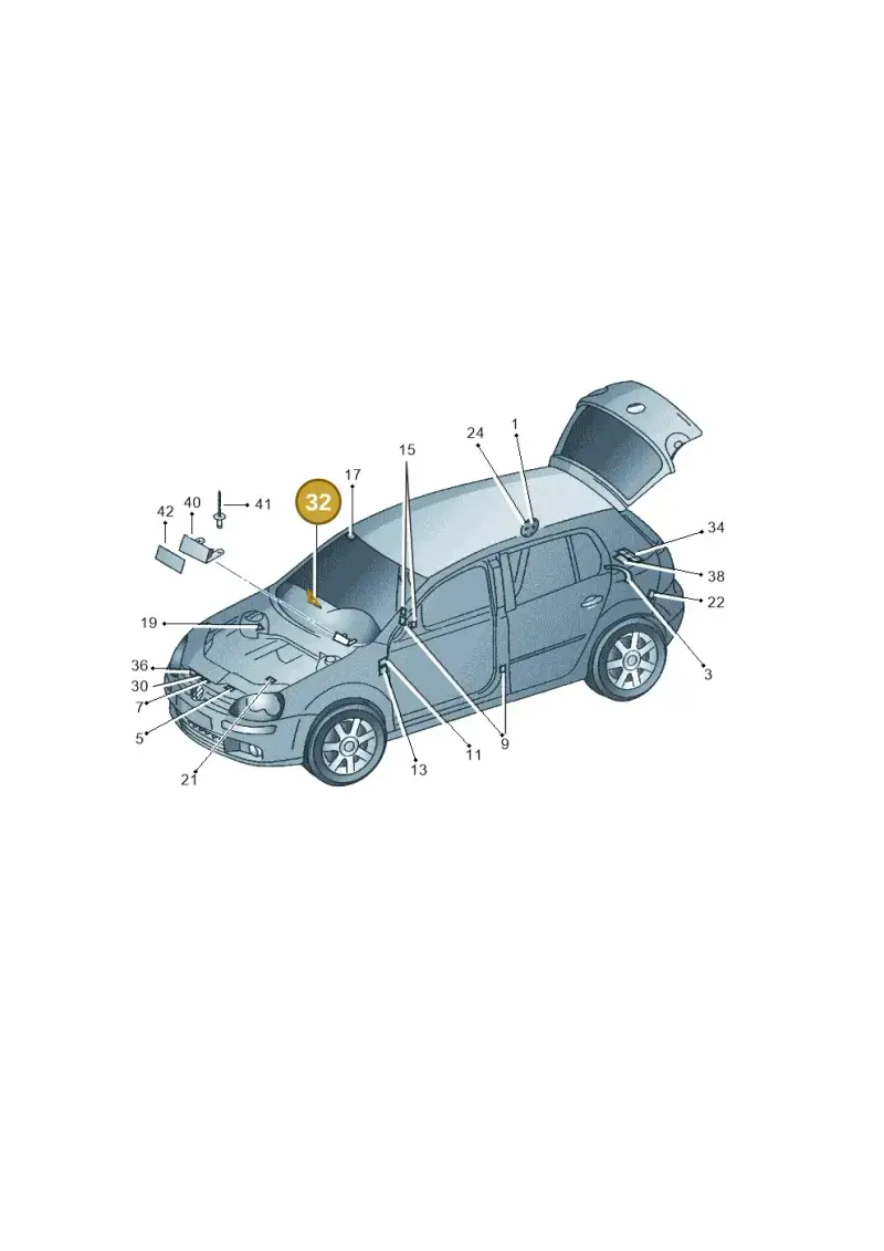 1C0010332 — Volkswagen Golf (2011-2013) diagram 420010000, position 32