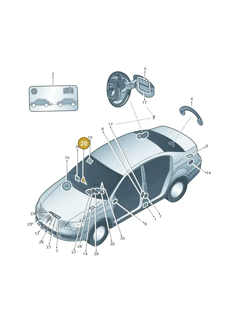 1C0010332 — Volkswagen Passat CC (2011-2016) diagram 656010000, position 20