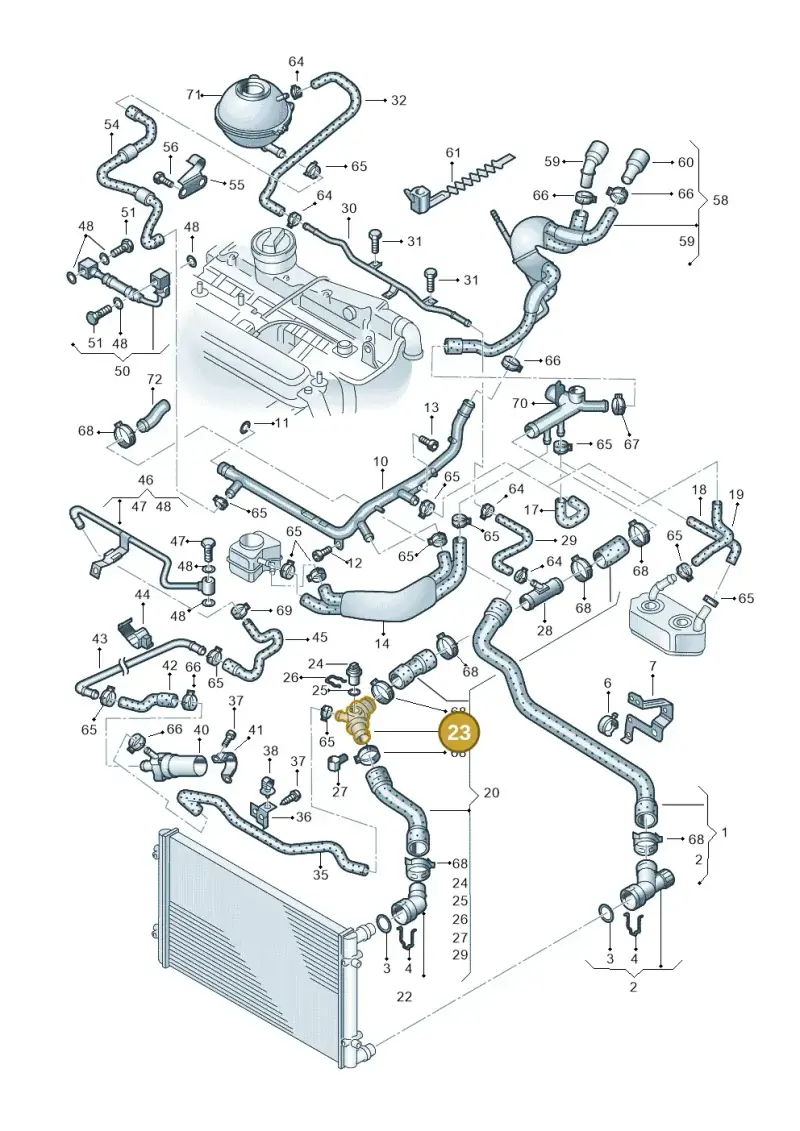 1C0121087A — Volkswagen New Beetle             06> (2005-) diagram 194121480, position 23