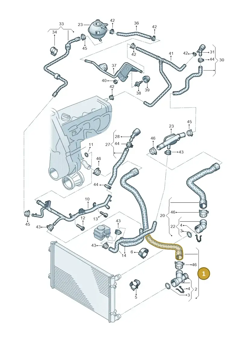 1C0122051M — Volkswagen New Beetle Cabrio. (2003-2005) diagram 269121430, position 1