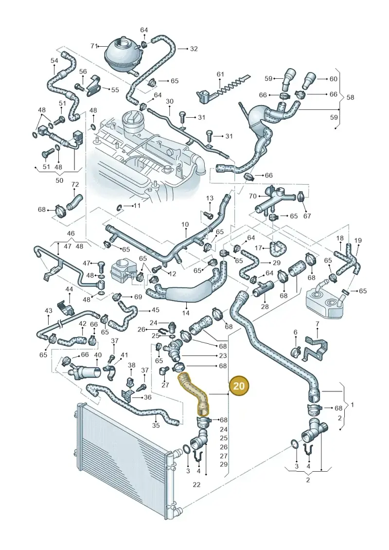 1C0122101AR — Volkswagen New Beetle             06> (2005-) diagram 194121480, position 20