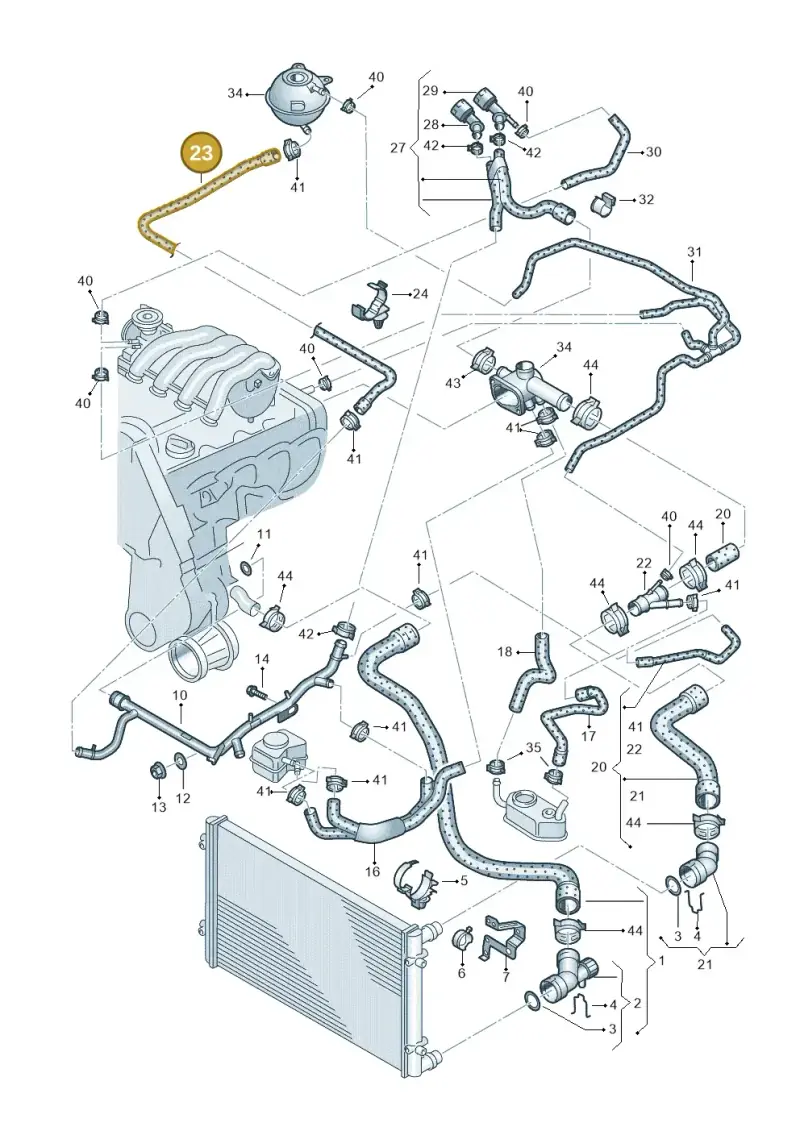 1C0122109C — Volkswagen New Beetle             06> (2005-) diagram 194121240, position 23