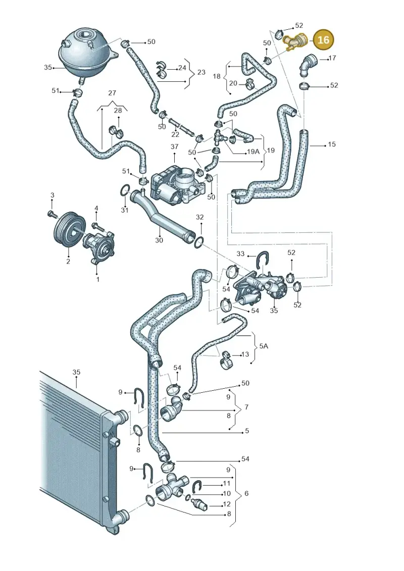 1C0122291A — Volkswagen GOLF PLUS              05> (2005-) diagram 420121140, position 16