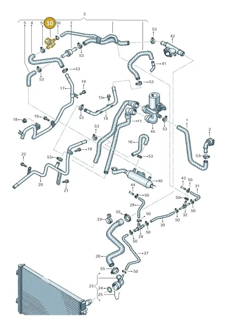 1C0122291A — Volkswagen Caddy panel van (2008-2010) diagram 420121440, position 10